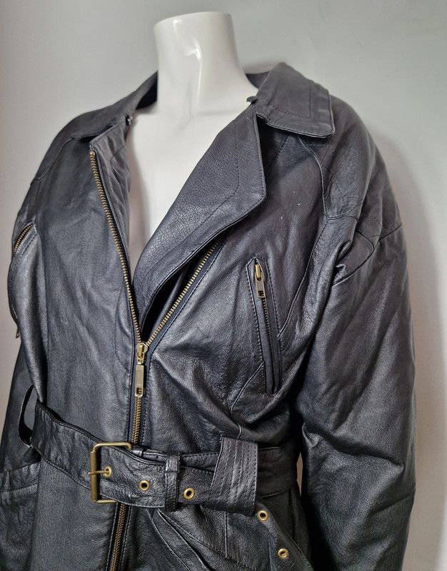 Japanese Brand × Vintage vintage biker belted jacket Size M / US 6-8 / IT 42-44 - 4 Thumbnail