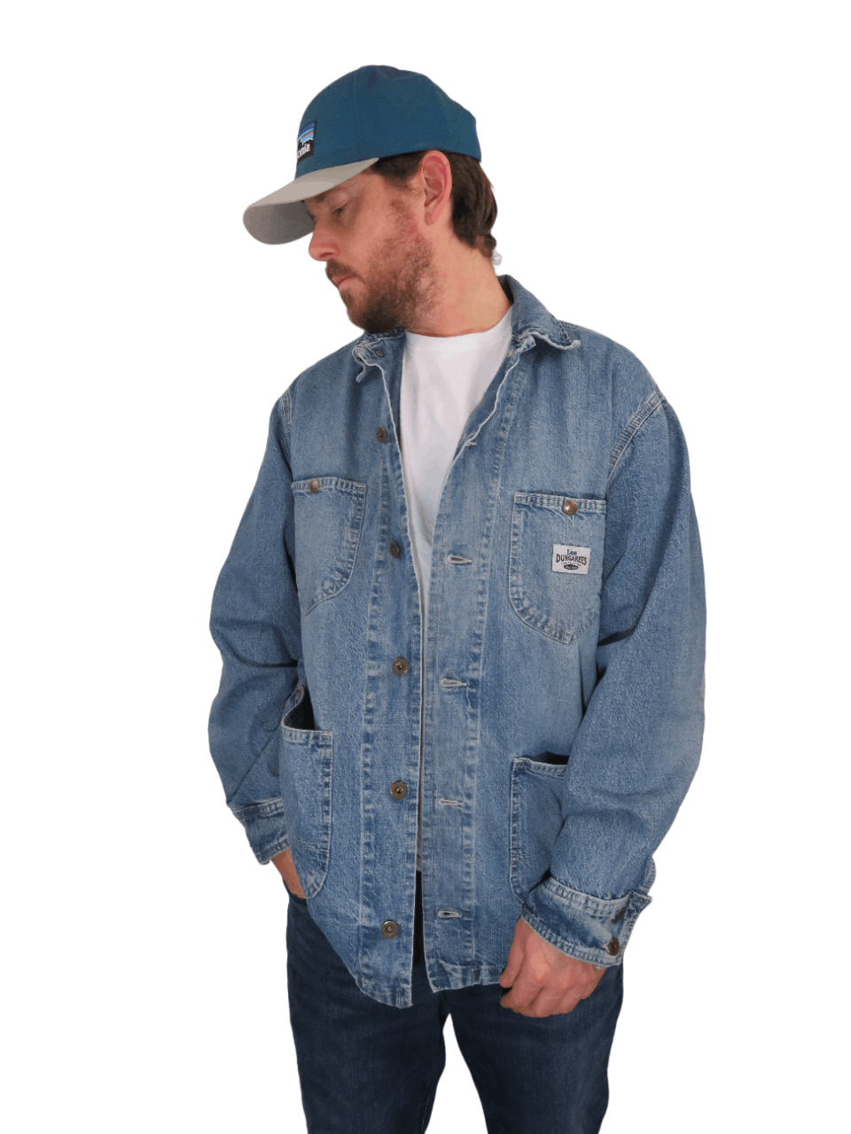 Lee × Vintage Vintage 80s 90s Lee Dungarees Denim Chore Jacket Medium Size US M / EU 48-50 / 2 - 1 Thumbnail