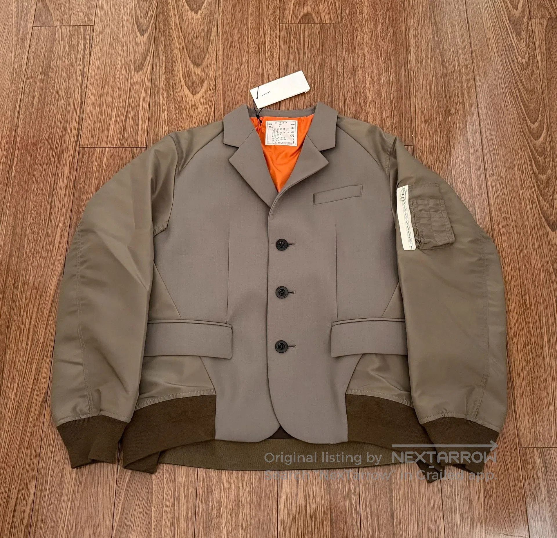 Sacai Sacai 25SS Suiting Bonding Mix Jacket. Size US S / EU 44-46 / 1 - 1 Thumbnail