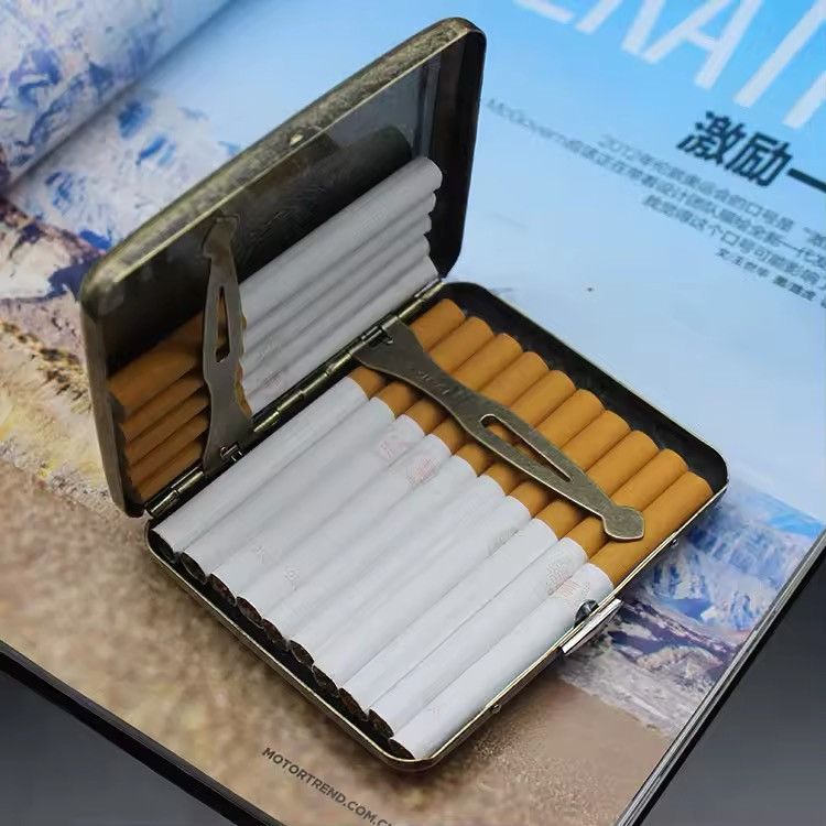 Other Vintage Metal Brass Cigar Storage Box Case Size ONE SIZE - 7 Thumbnail