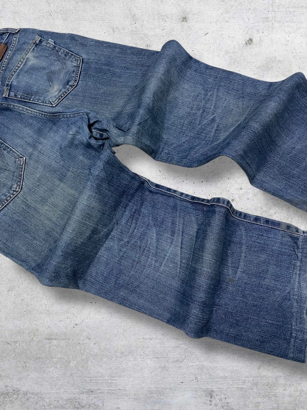 Edwin VINTAGE EDWIN 90S DESIGNER JAPAN OG RIPPED MUDWASH DENIM Size US 32 / EU 48 - 12 Thumbnail