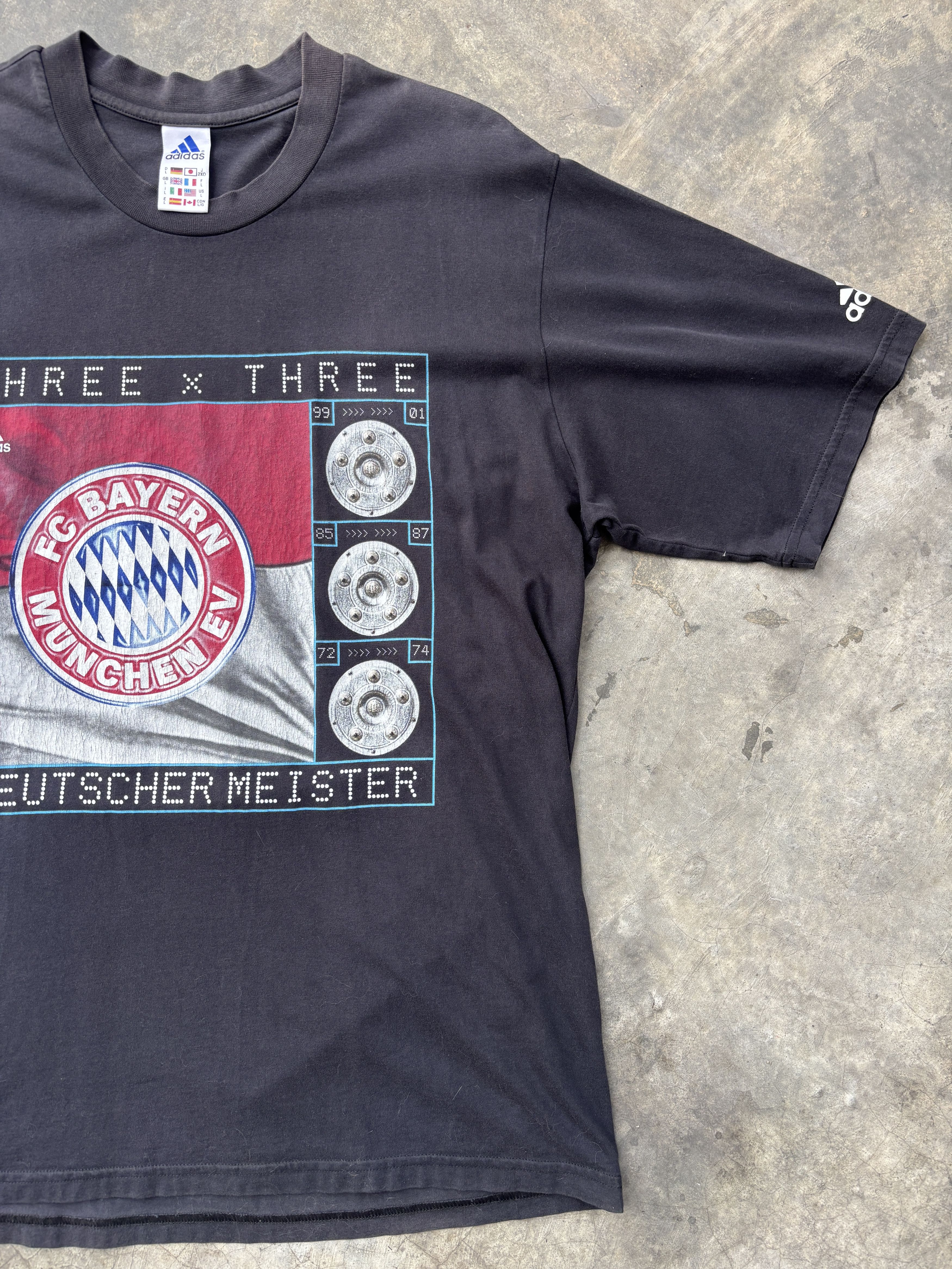 Adidas Adidas Bayern Munich DeutscherMeister Vintage Football Shirt Size US L / EU 52-54 / 3 - 4 Thumbnail
