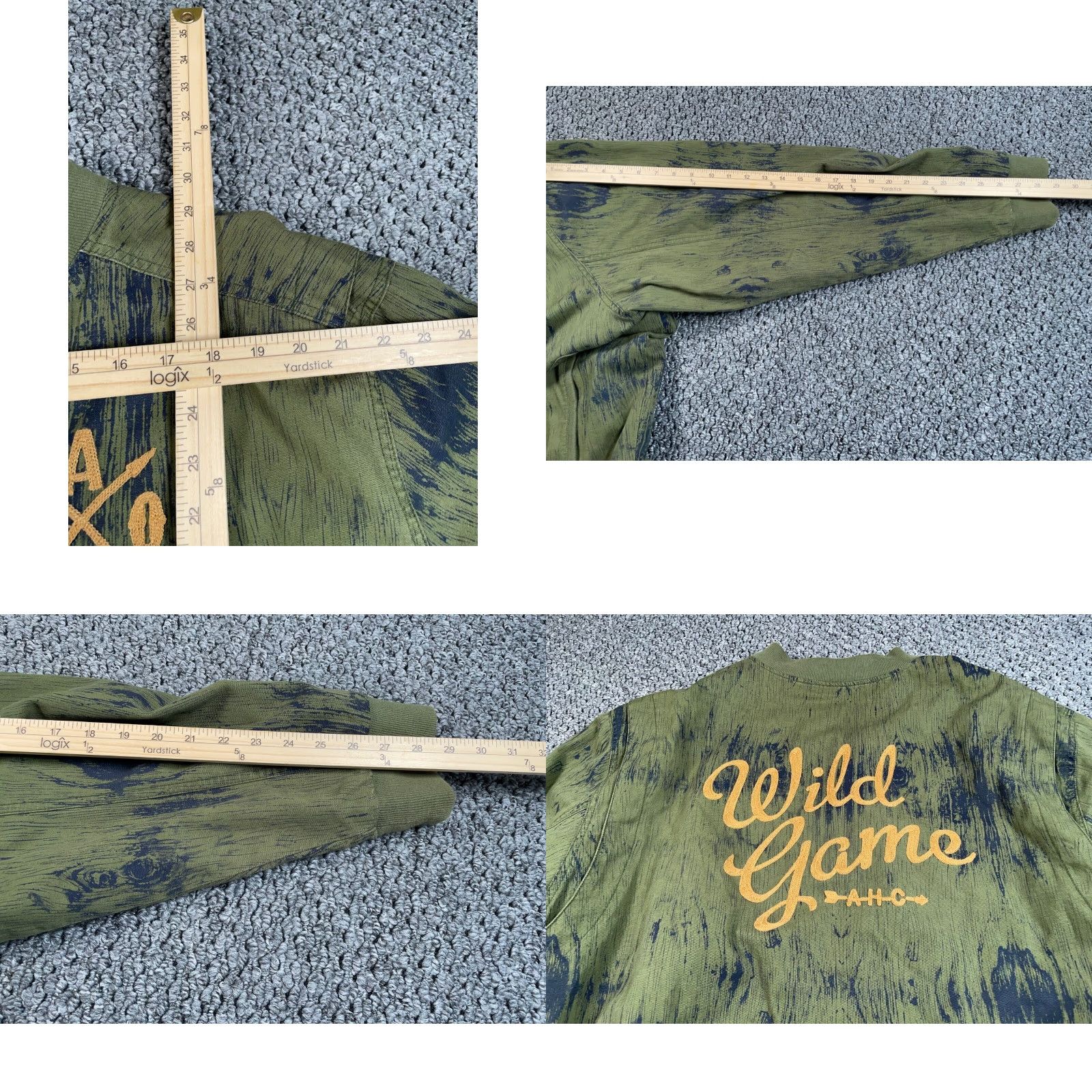 Olive AKOO Reversible Bomber Jacket Adult 4XL Camouflage Olive Green Embroidered Size US XXL / EU 58 / 5 - 8 Thumbnail