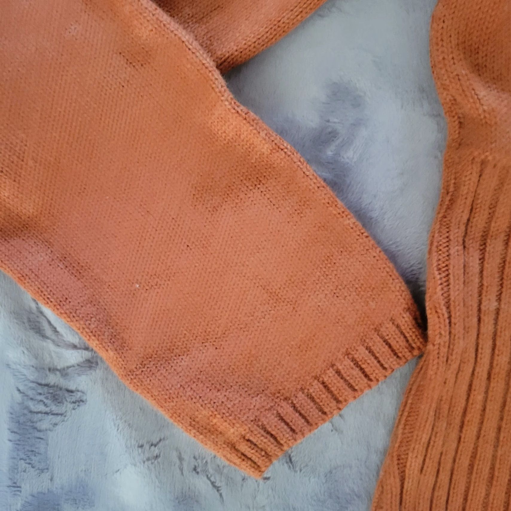 Vintage Beretti Sweater Top Womens Large Orange Merino Wool Long Sleeve V Neck Career Size L / US 10 / IT 46 - 4 Thumbnail