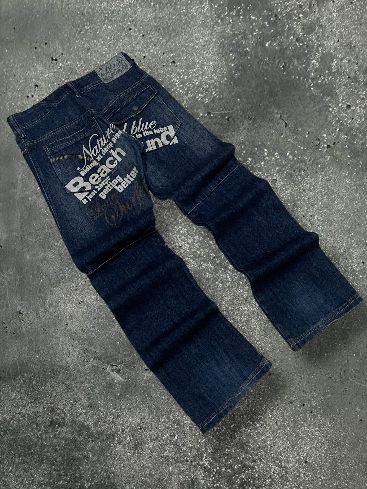 Hysteric Glamour Vintage Japan 90s Beach Sound Nature & Blue Print Denim Size US 30 / EU 46 - 9 Thumbnail