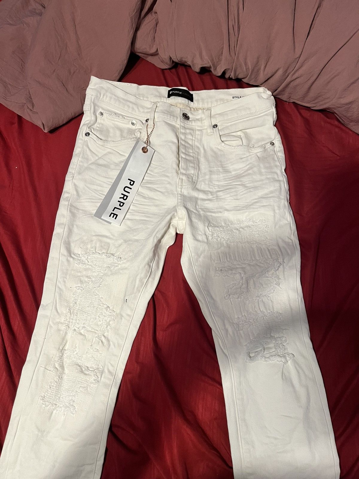 Purple Purple jeans white | Grailed
