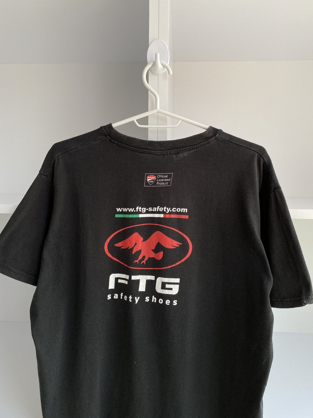 Ducati × Vintage Vintage Ducati Ftg Safety shoes tee Size US XL / EU 56 / 4 - 9 Thumbnail