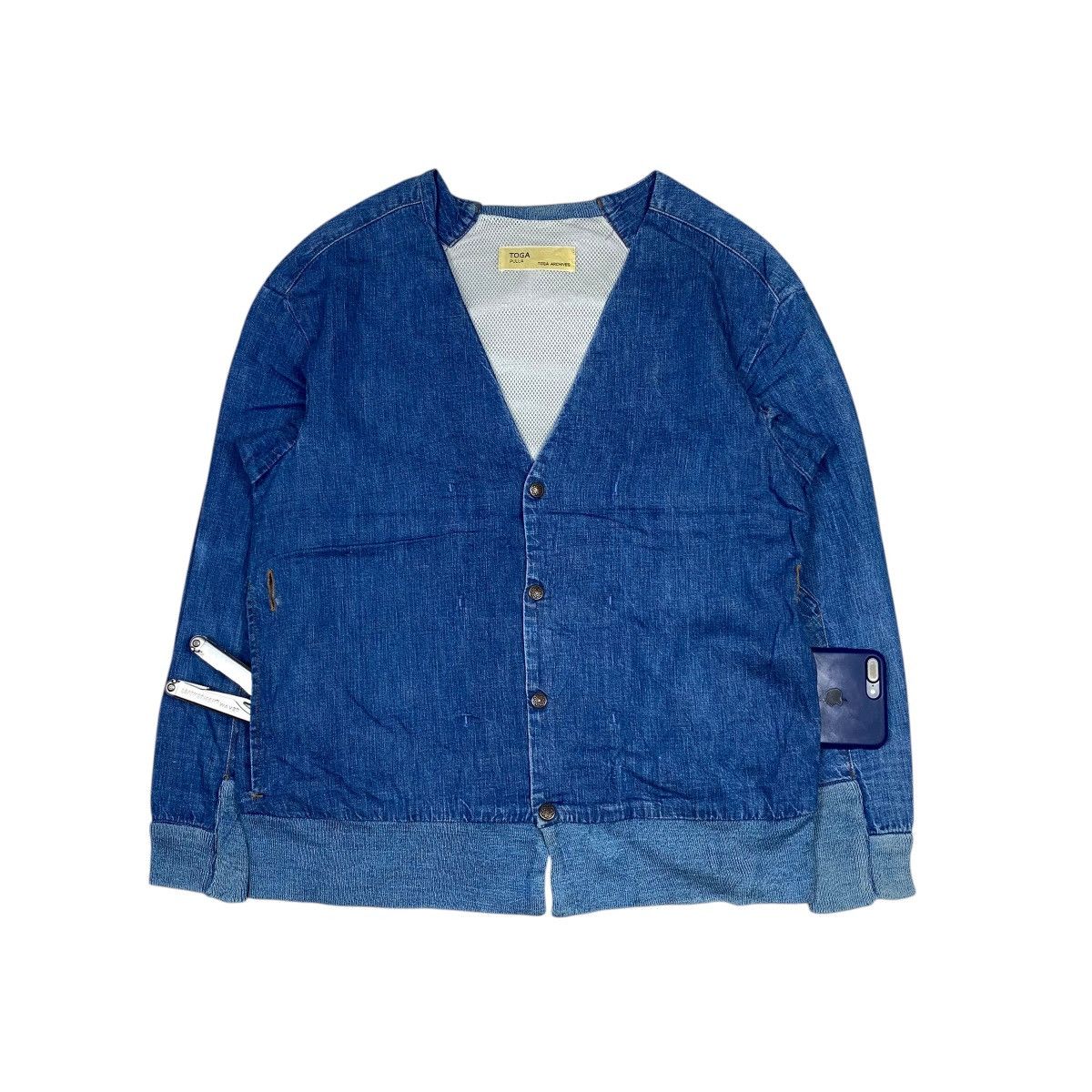 Designer × Japanese Brand × Toga Pulla Toga Pulla Archives Denim Cardigan Size US S / EU 44-46 / 1 - 6 Thumbnail