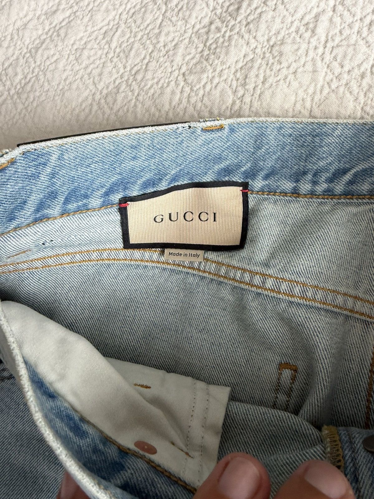 Gucci GUCCI - slim fit Horsebit-Detailed Jeans - Blue Size US 32 / EU 48 - 3 Thumbnail