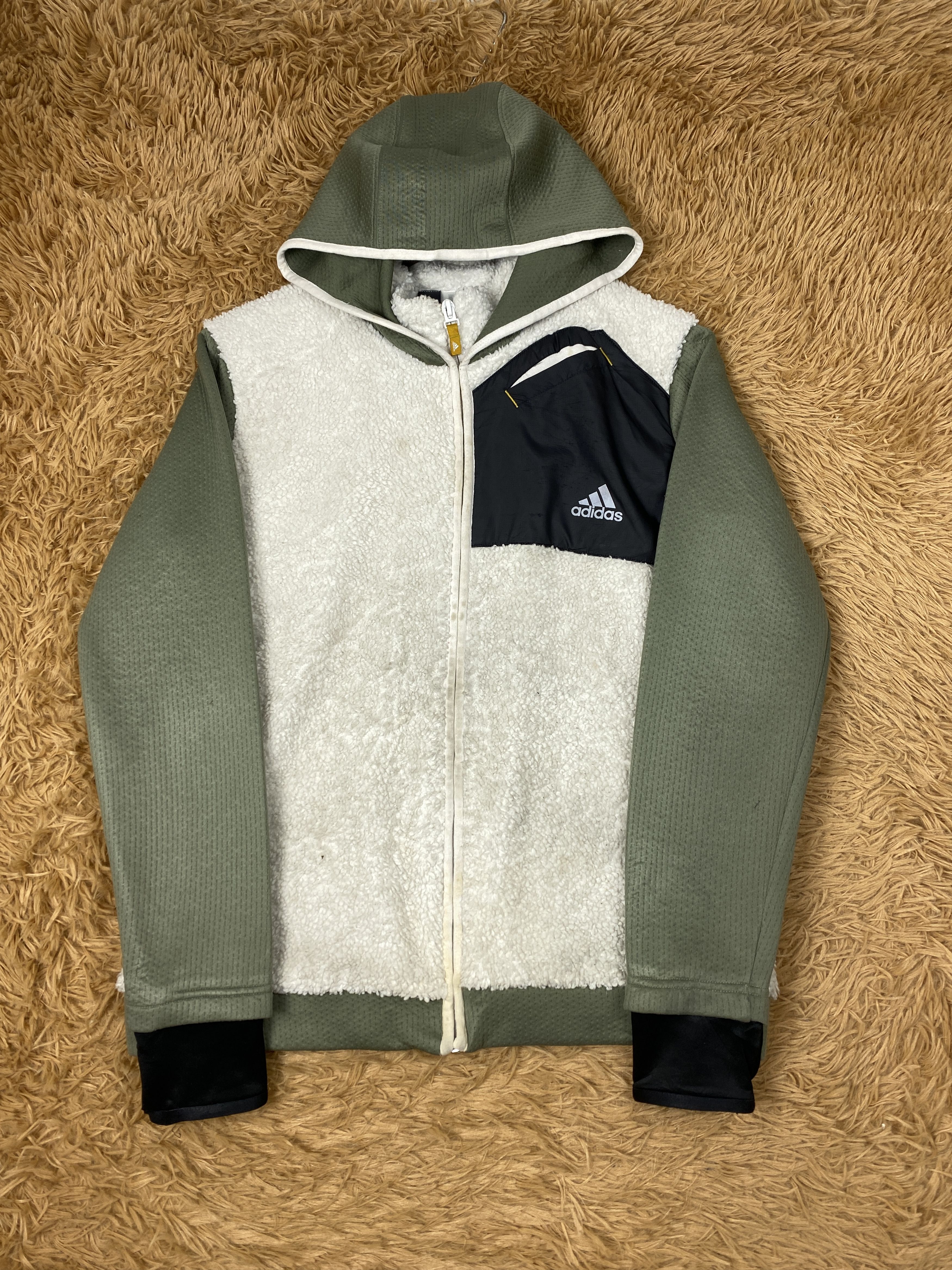 Adidas Vintage Adidas Fleece With Hoodies Jacket PJ2577 Size US XS / EU 42 / 0 - 4 Thumbnail