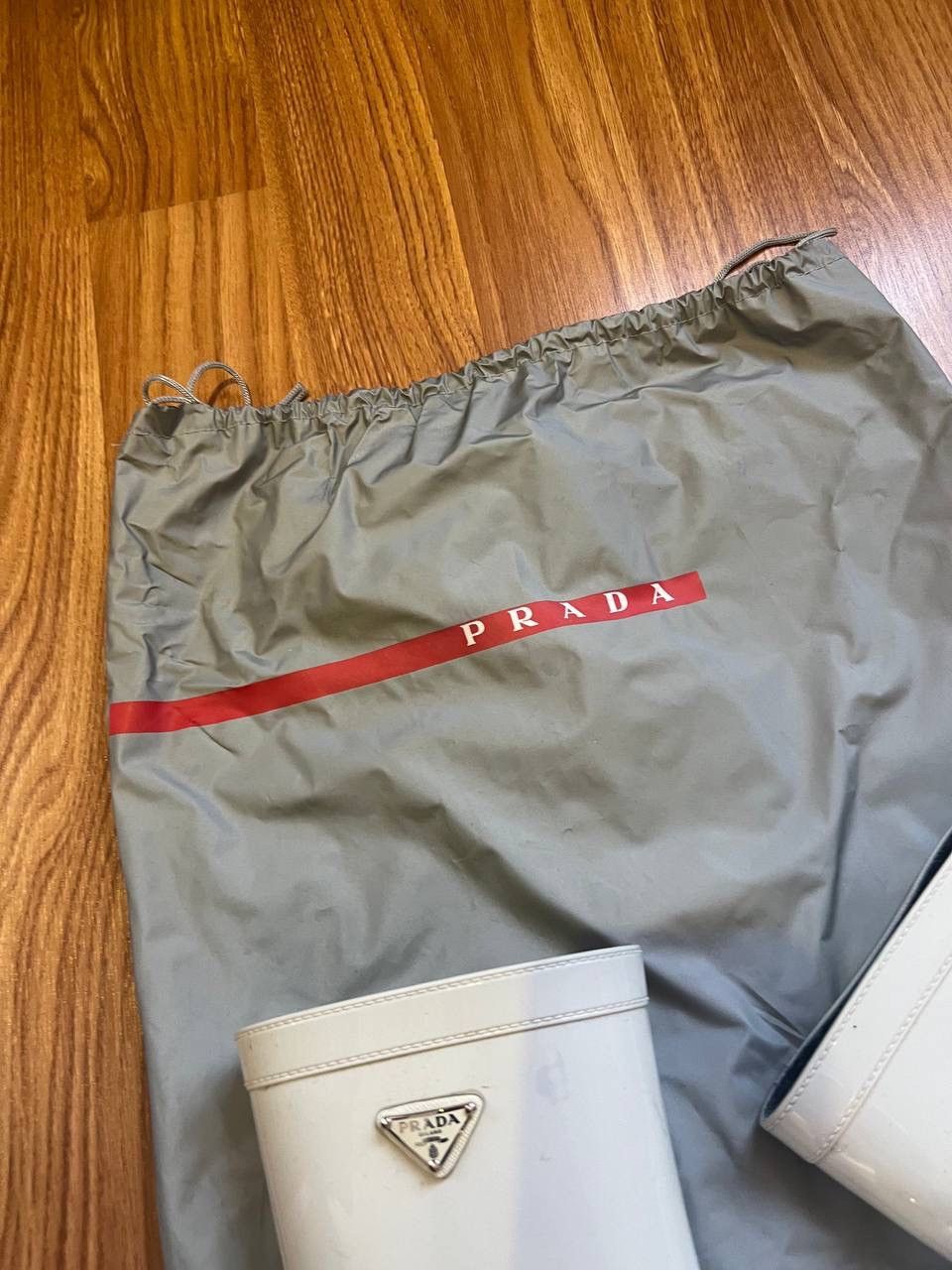Prada Prada Logo Rubber Rain Boots Size US 8 / IT 38 - 5 Thumbnail