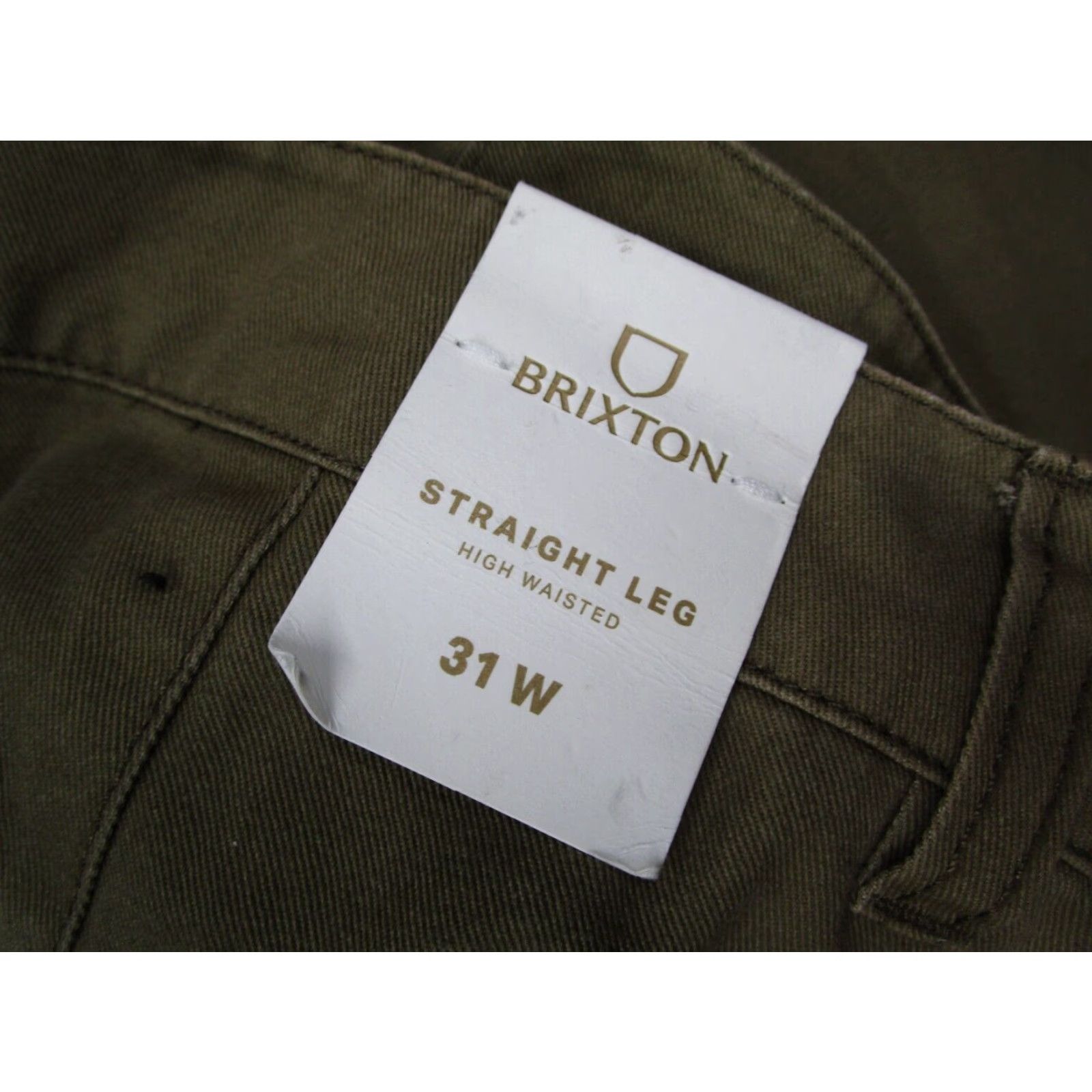 Brixton Brixton Pants Women Green Alameda High Waisted Straight Work Military 31x30 Size 24" / US 00 / IT 34 - 4 Thumbnail