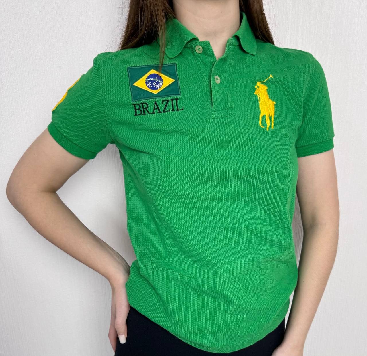 Polo Ralph Lauren Polo Ralph Lauren T-shirt green yellow BRASIL Size XS / US 0-2 / IT 36-38 - 2 Thumbnail