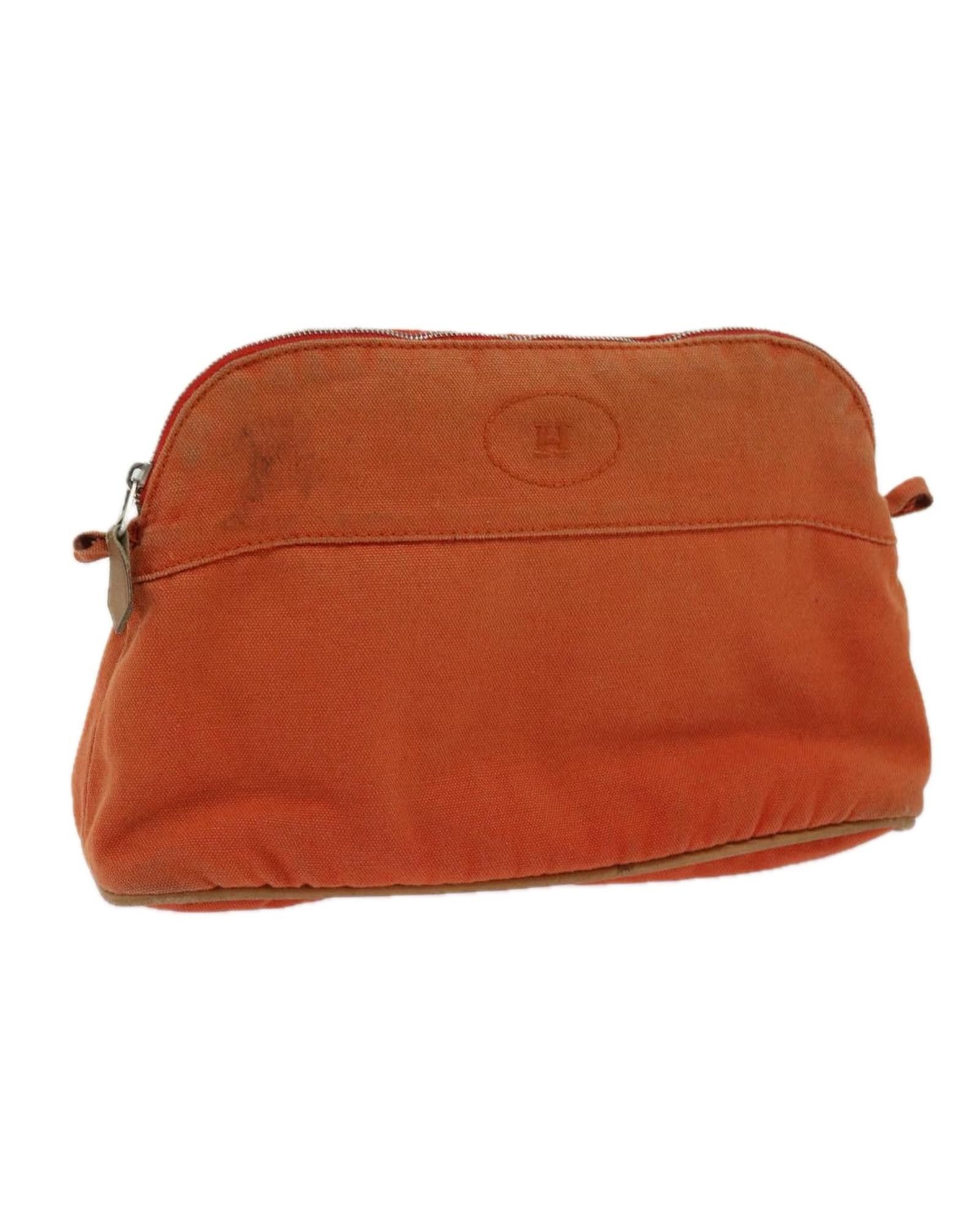 image of Hermes Canvas Orange Bolide Pouch With Accessories - Cd Rank (62680), Women's