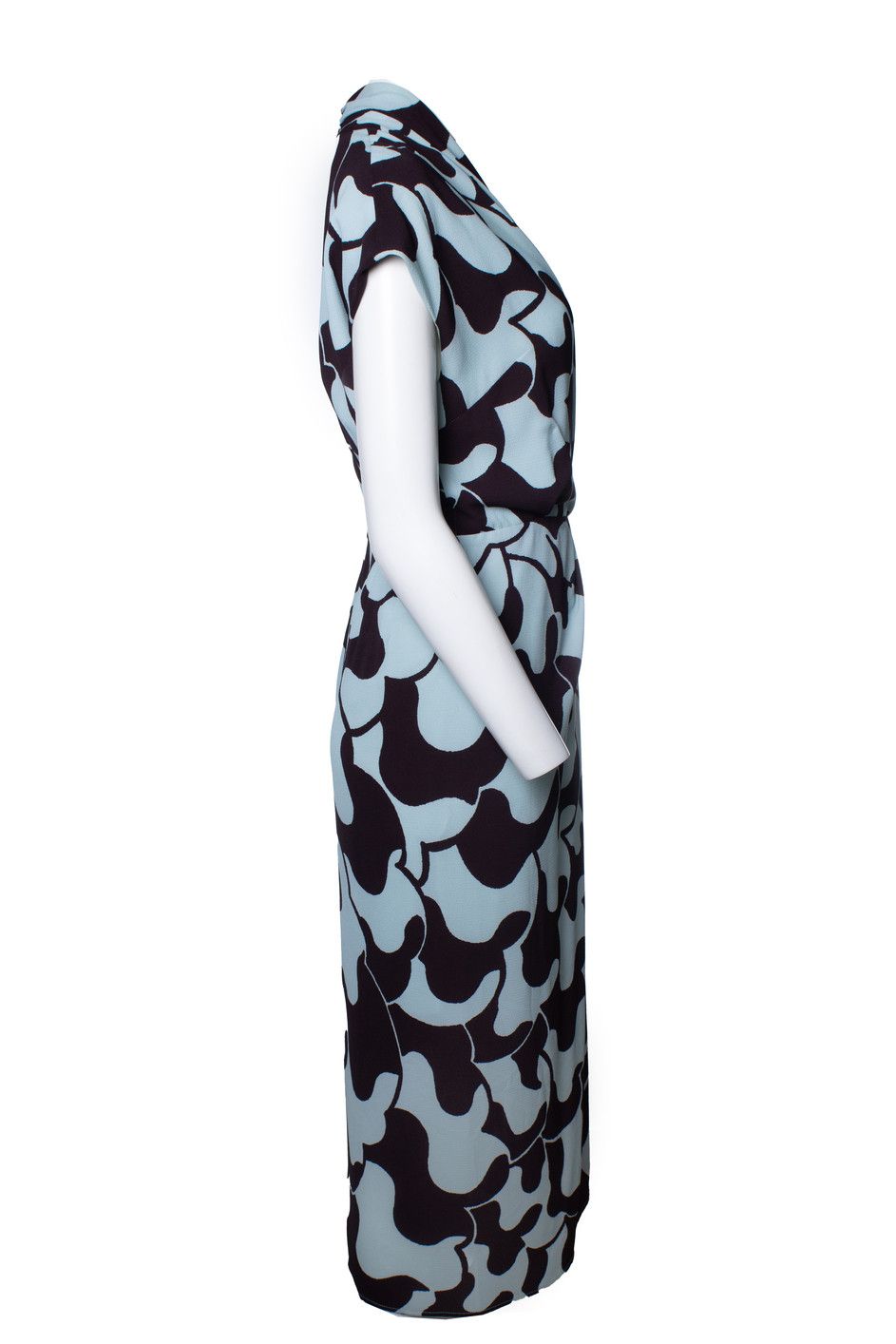 Dries Van Noten Dries van noten, light blue and brown maxi dress Size S / US 4 / IT 40 - 4 Thumbnail