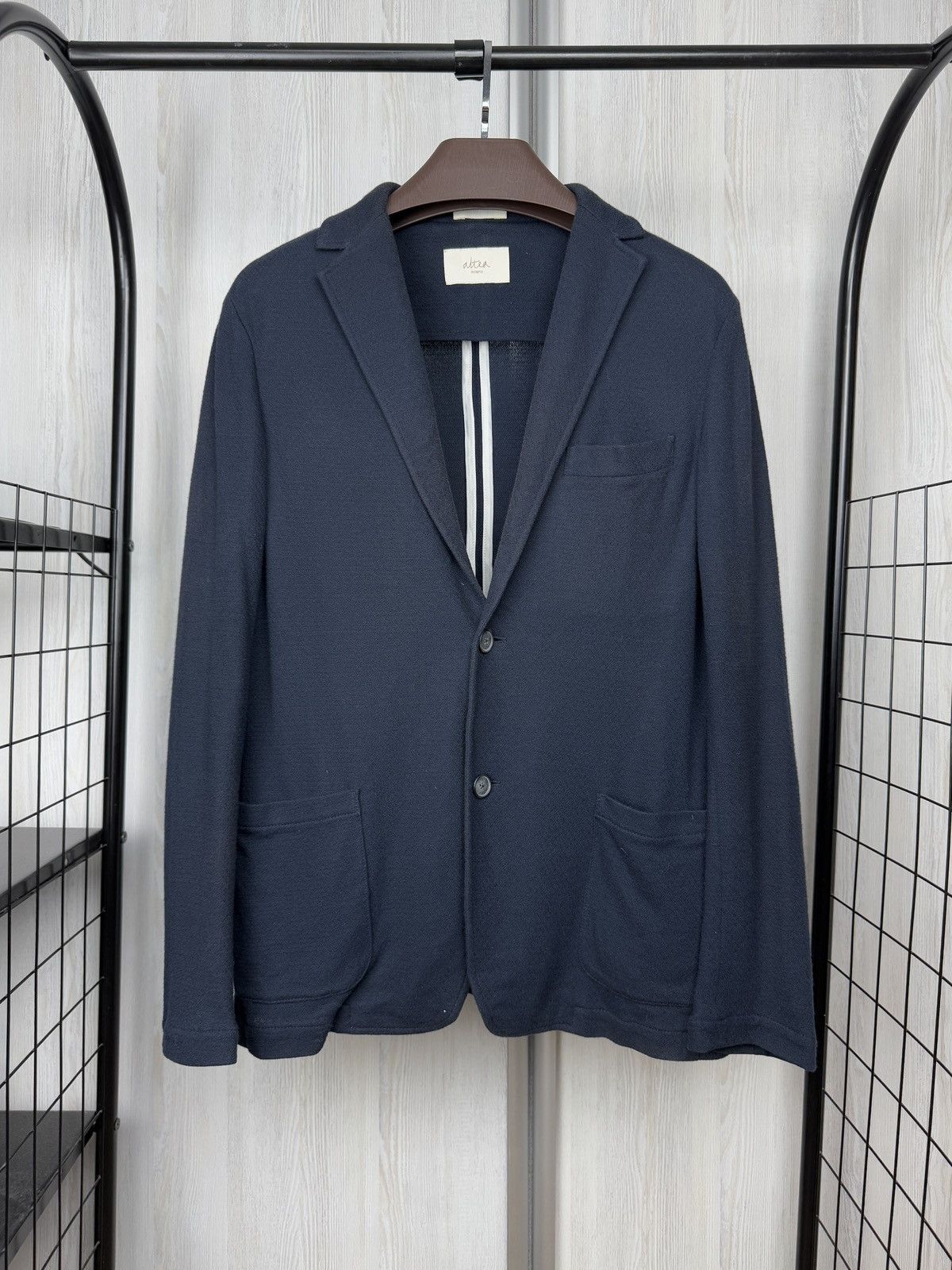 Altea Altea Milano navy blue lightweight unlined cardigan blazer Size 40R - 1 Thumbnail