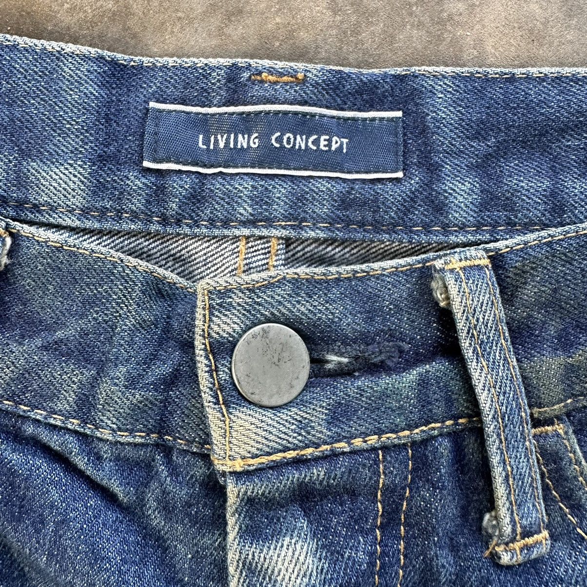 Japanese Brand Vintage Living Concept Talon 42 Faded Distressed Denim Jean Size US 30 / EU 46 - 6 Thumbnail