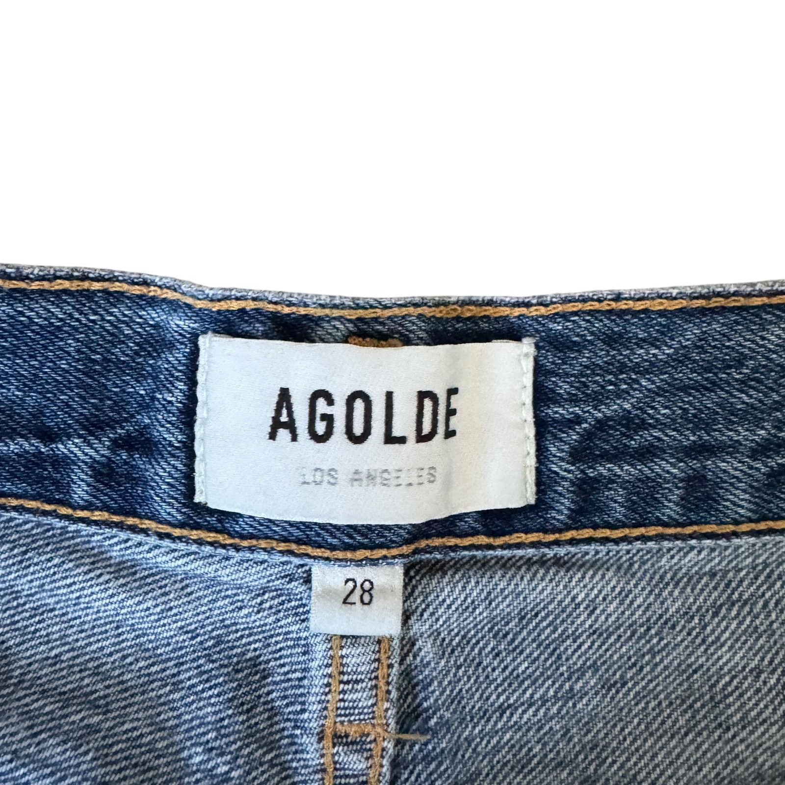Agolde AGOLDE Riley High Rise Straight Crop Jean Frequency Wash Size 28" / US 6 / IT 42 - 8 Thumbnail
