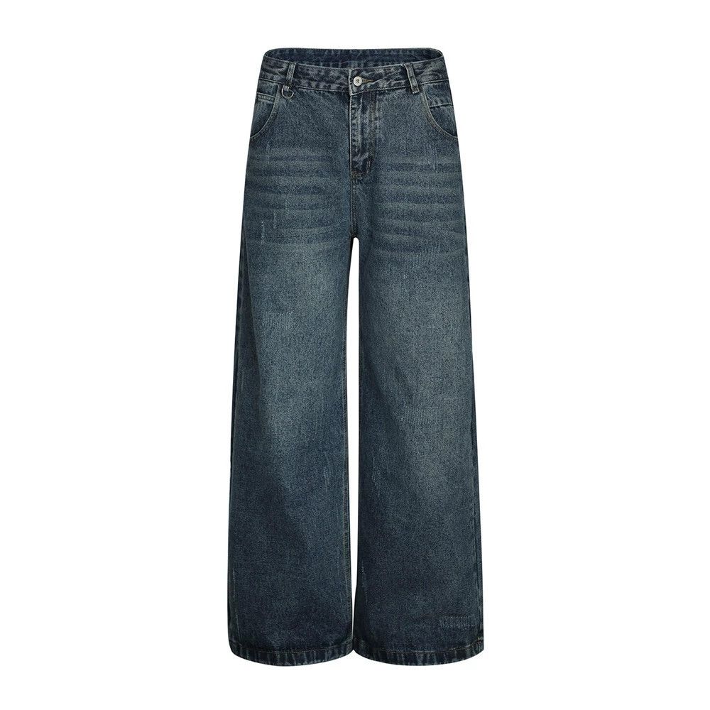 Jean American retro washed men's all-match loose jeans Size US 34 / EU 50 - 1 Thumbnail