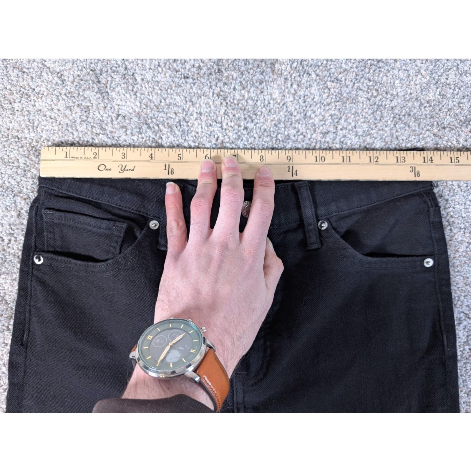 Express Express Jeans Womens 4L Ankle Straight High Rise Black Denim Conscious Edit Size 27" / US 4 / IT 40 - 2 Thumbnail