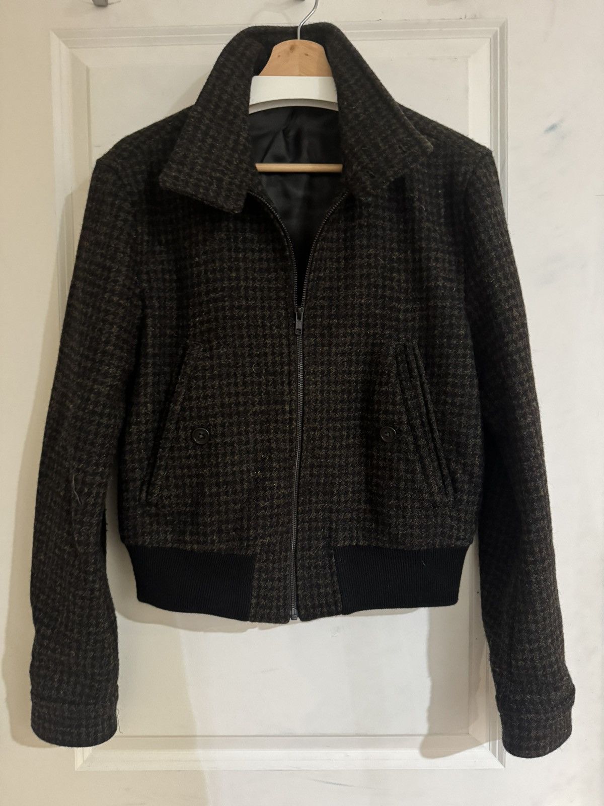 Acne Studios Acne Studios Cropped Wool Tweed Jacket Size US S / EU 44-46 / 1 - 1 Thumbnail