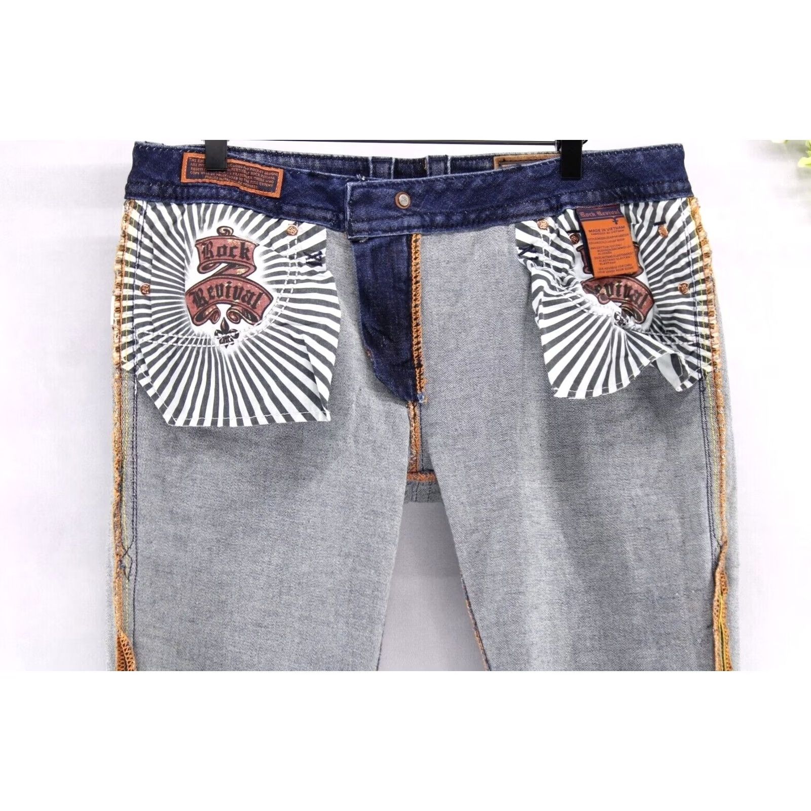 Vintage Rock Revival Women's Julee Boot Cut Denim Blue Jeans Sz 32x32 NEW Regular Pants Size 24" / US 00 / IT 34 - 7 Thumbnail