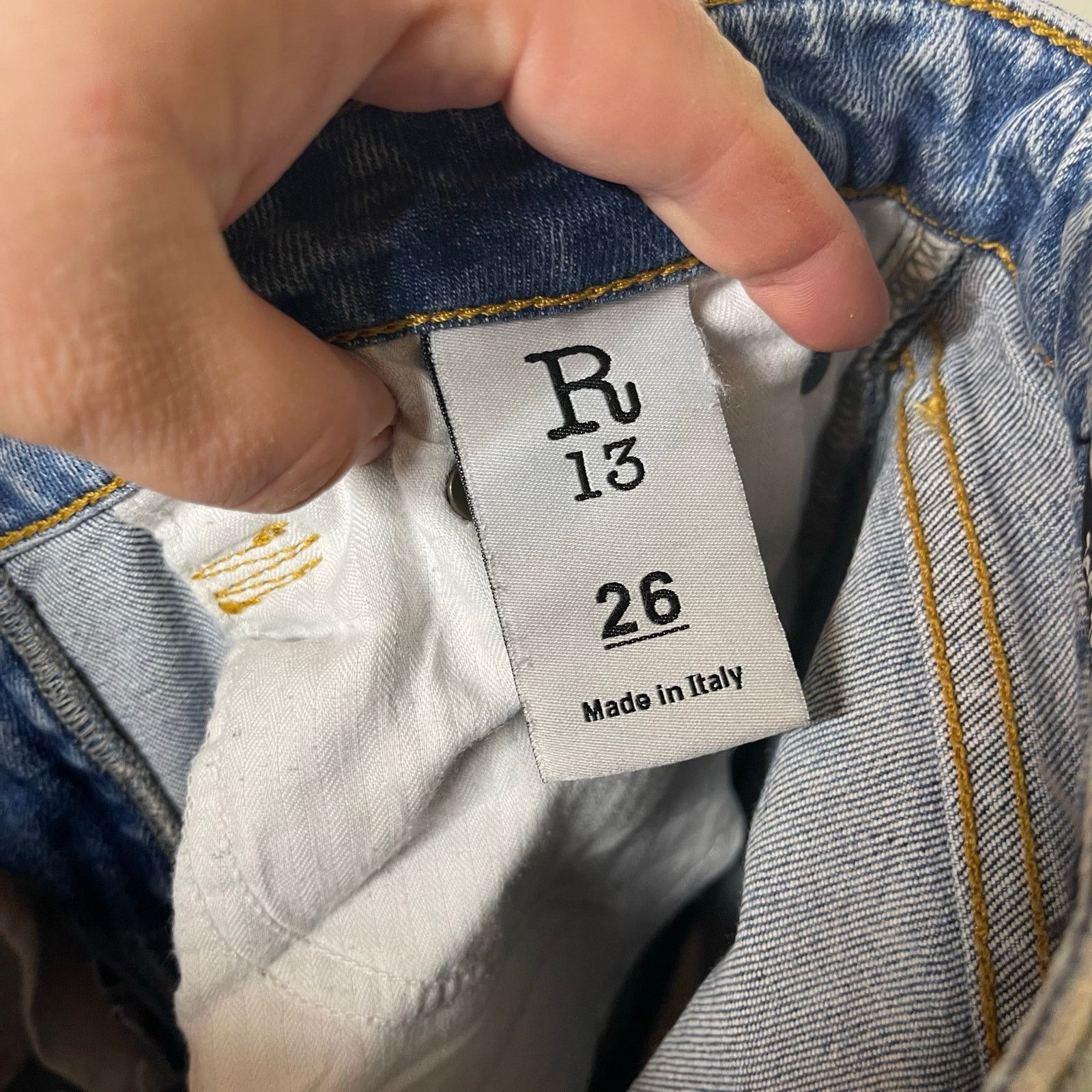 R13 R13 Alison Crop distress skinny mid rise jeans light blue 26 Size 26" / US 2 / IT 38 - 10 Thumbnail