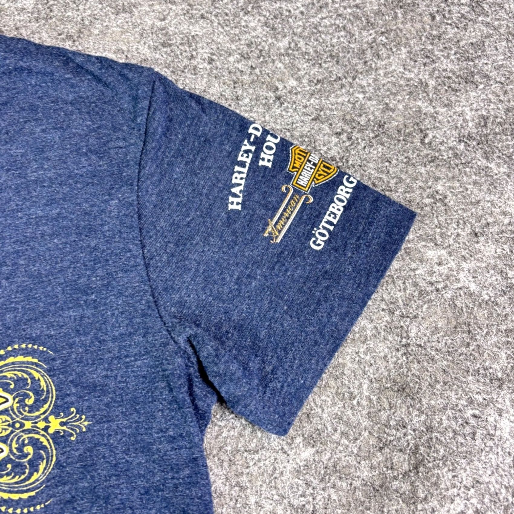 Harley Davidson Harley-Davidson T-Shirt Womens Small Blue Heather 2010 Graphic Country Sweden Goteborg Harley-Davidson Logo Casual Size S / US 4 / IT 40 - 6 Thumbnail