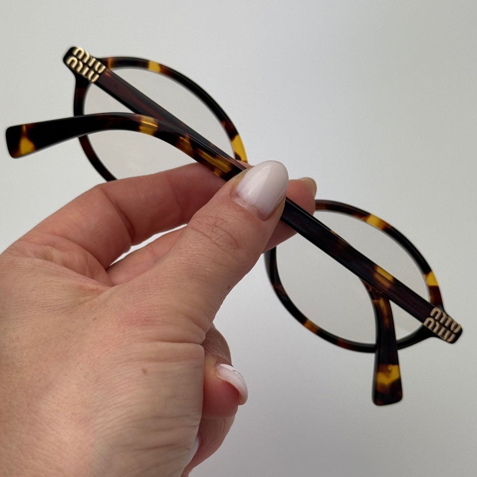 Miu Miu MIU MIU Eyeglasses MU04ZS VAU08N Havana/Clear Blue Light Size ONE SIZE - 9 Thumbnail