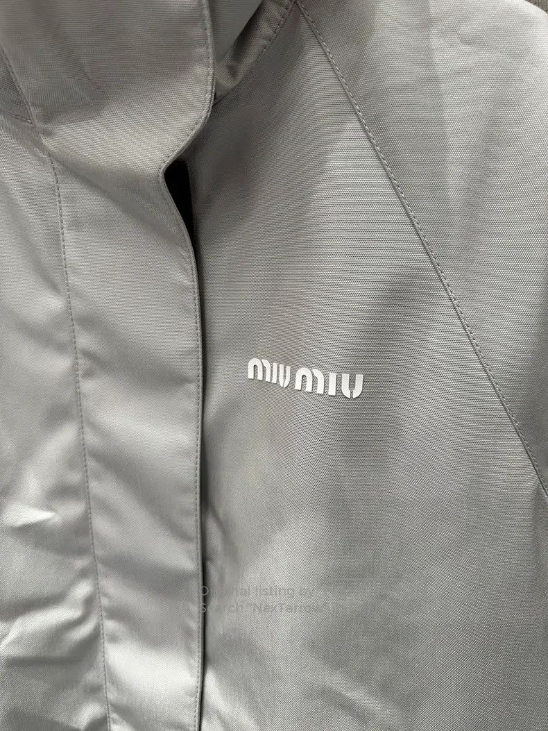 Miu Miu Miu Miu Gray Green Fur Collar Jacket Size XS / US 0-2 / IT 36-38 - 3 Thumbnail