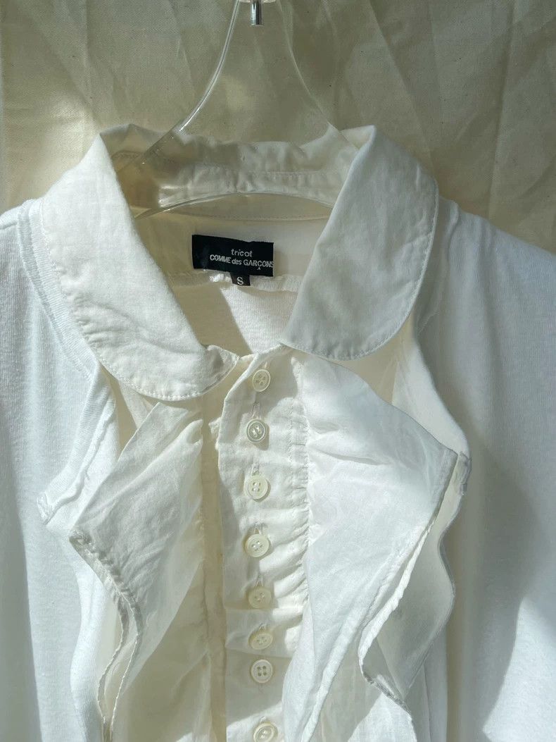 Comme des Garcons Comme Des Garcons Cream fake two-piece European ruffled la Size S / US 4 / IT 40 - 4 Thumbnail