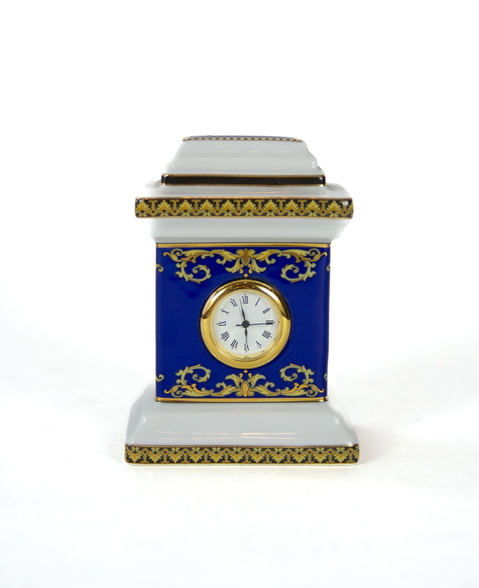 image of Gianni Versace Table Clock in White, Men's
