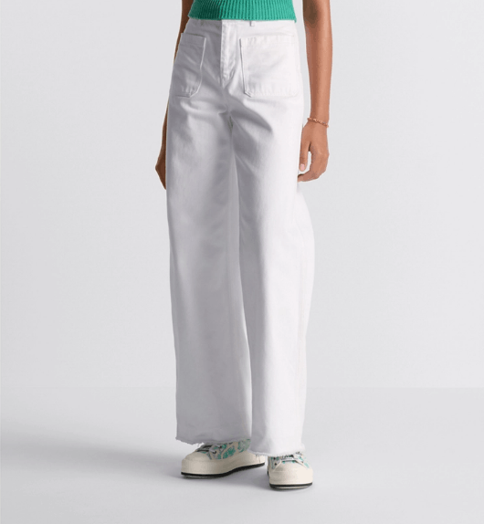 Dior o1w1db10925 442P04 Dioriviera Flared Jeans in White Size 30" / US 8 / IT 44 - 7 Thumbnail
