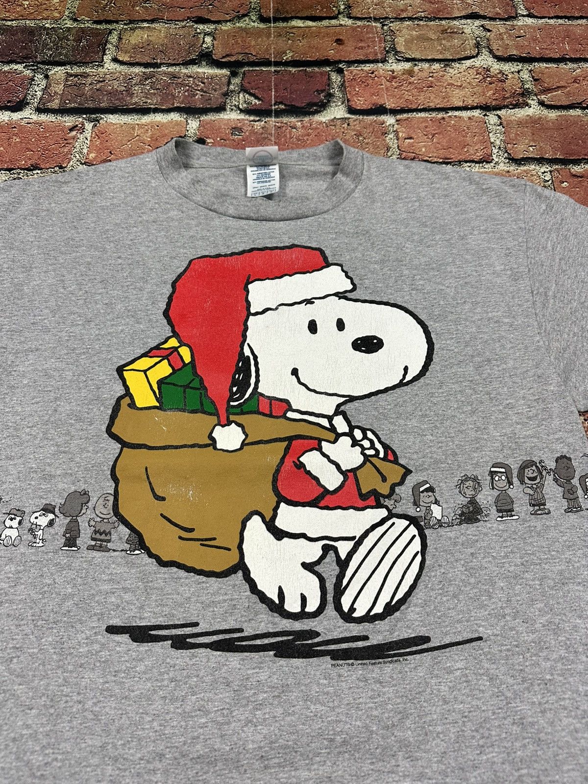 Peanuts Vintage Peanuts Snoopy Woodstock X-Mas T Shirt Santa Cartoon Size US L / EU 52-54 / 3 - 3 Thumbnail