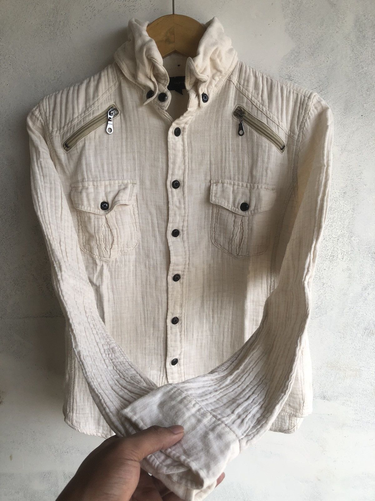 If Six Was Nine Japan Zipper Button Shirt Rock Punk Style Size US M / EU 48-50 / 2 - 2 Thumbnail