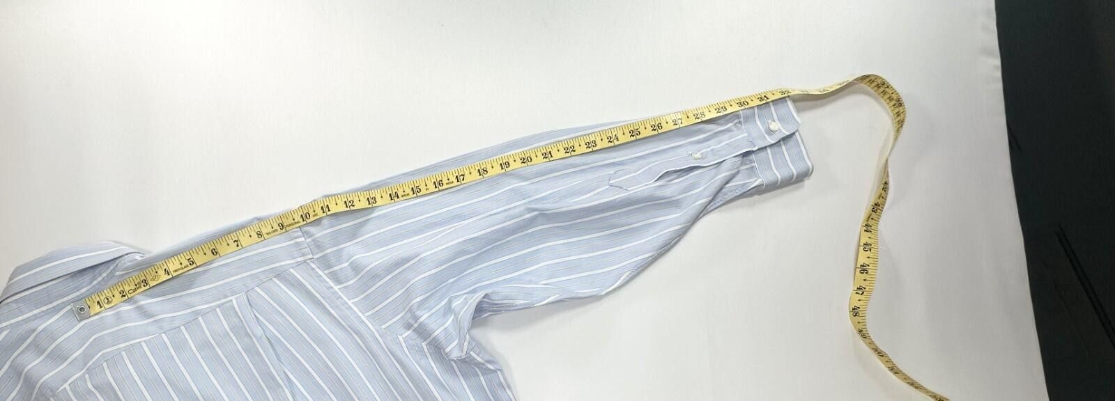 Holland & Sherry Holland Sherry Striped Tailored L/S Oxford Blue Mens XL Size US XL / EU 56 / 4 - 5 Thumbnail