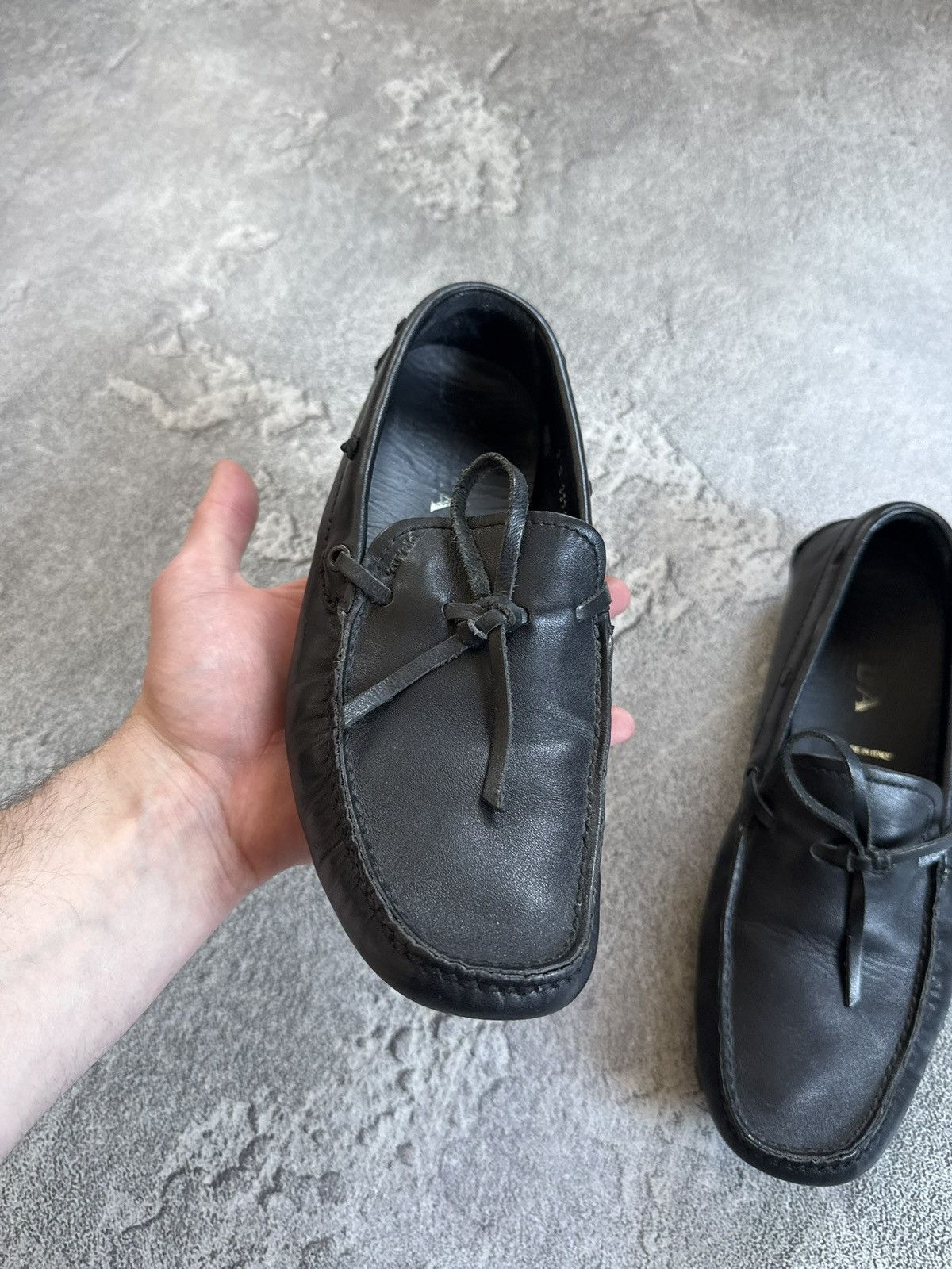 Prada Prada retro black leather low top shoes loafers casual Size US 5.5 / IT 35.5 - 4 Thumbnail