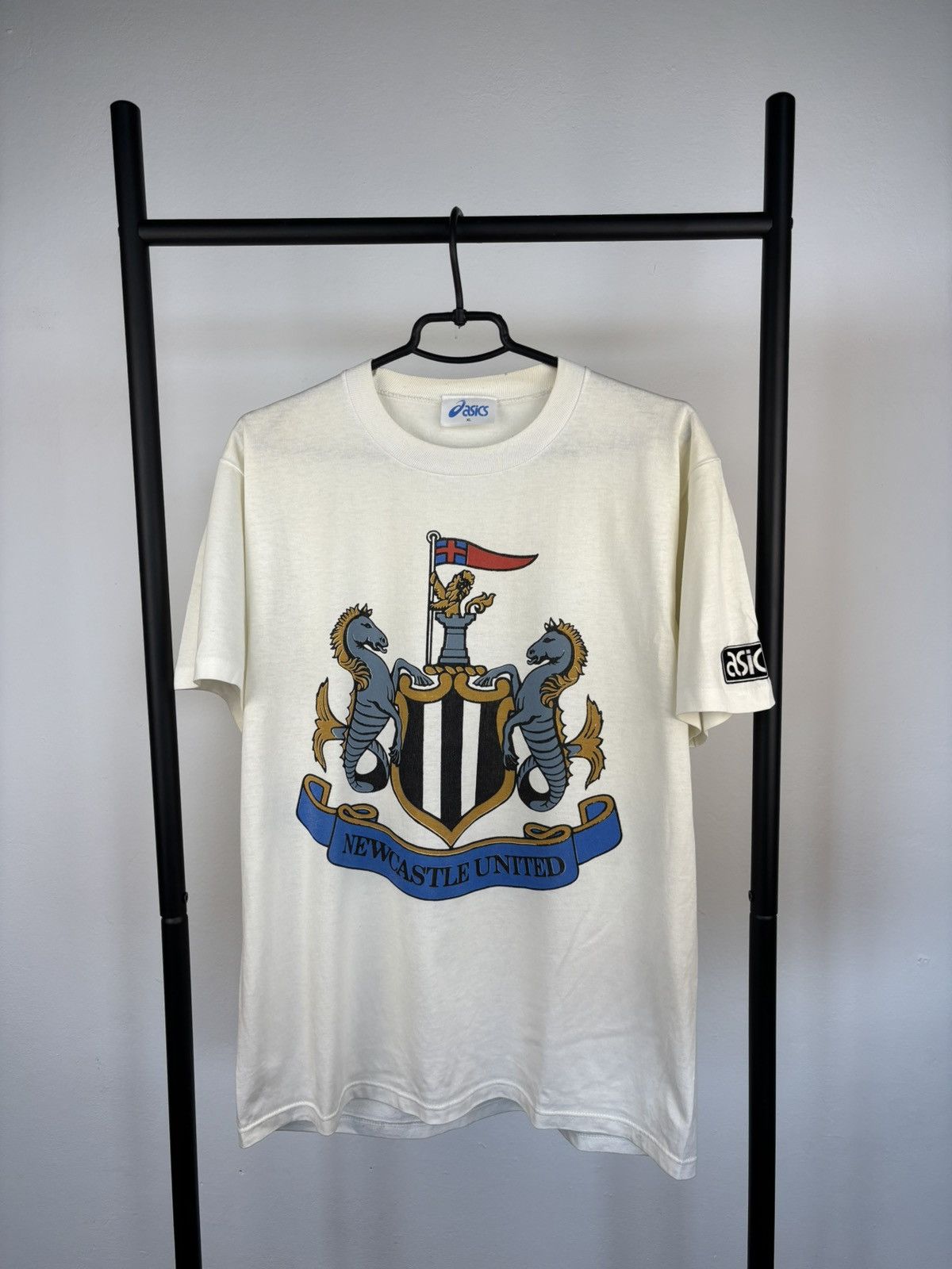 Asics × Vintage Asics New Castle United big logo vintage t shirt size XL Size US XL / EU 56 / 4 - 1 Thumbnail