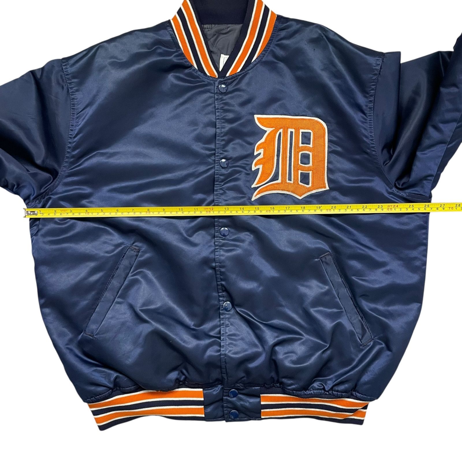 MLB VTG 90s DETROIT TIGERS STARTER SATIN BOMBER JACKET XL Size US XL / EU 56 / 4 - 10 Thumbnail