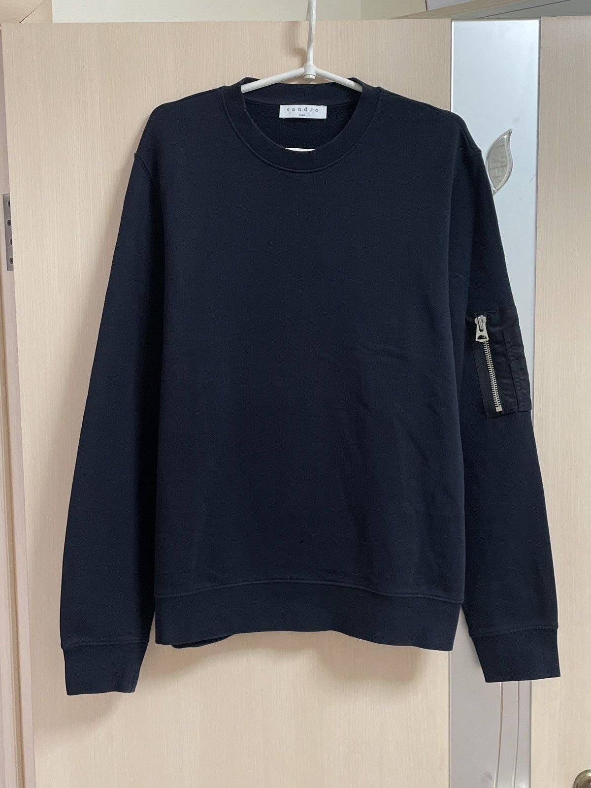 Sandro Sandro Paris Light Faded Navy Blue Sweatshirt Men’s Size L Size US L / EU 52-54 / 3 - 2 Thumbnail