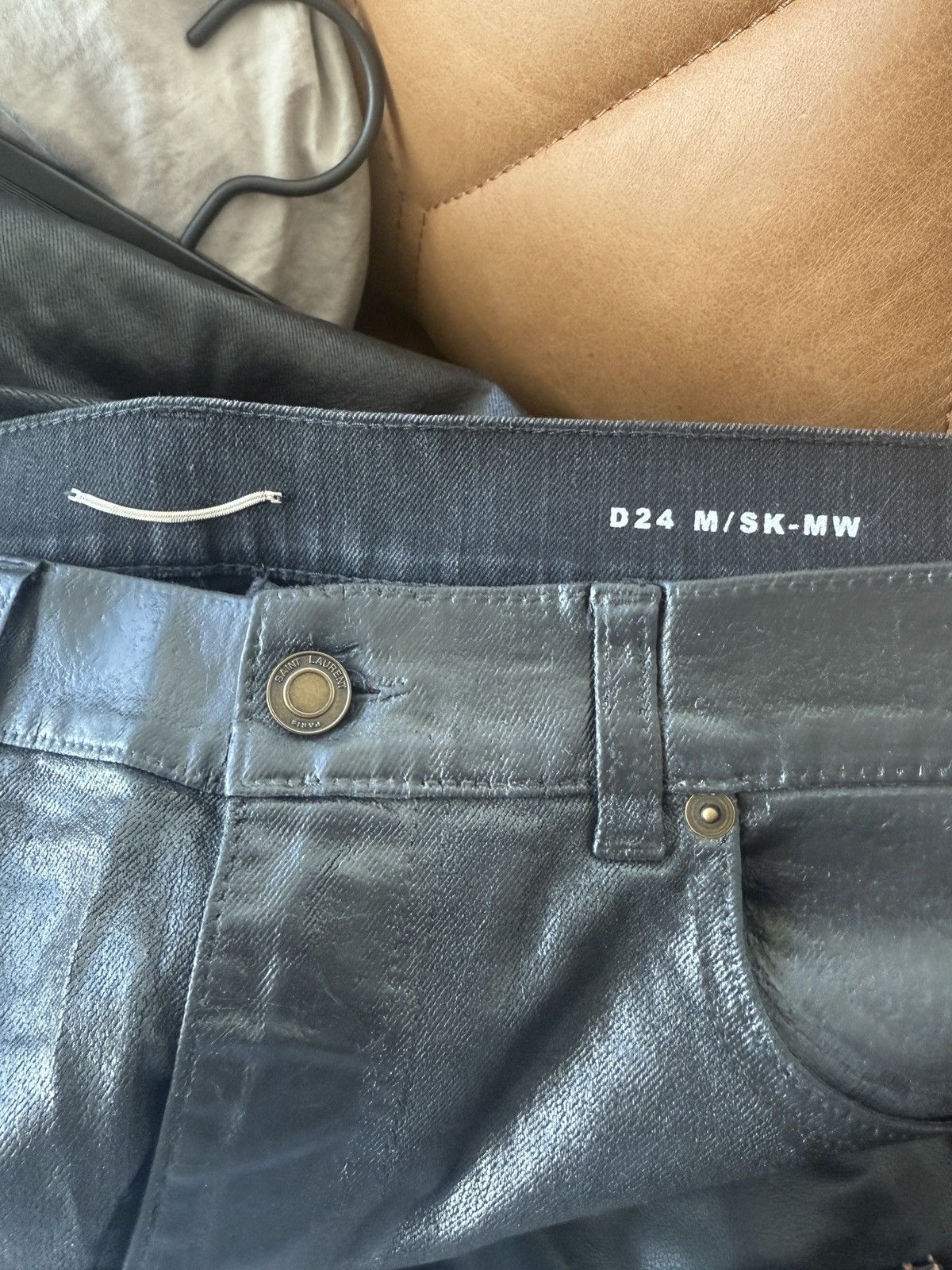 Saint Laurent Paris 2020 D24 Oil Coated Black Denim