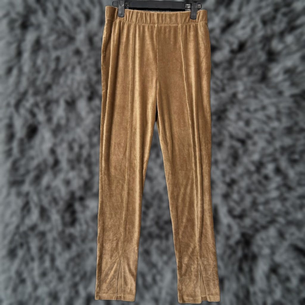 Vintage Self Esteem Leggings Juniors M Tan Fine Wale Corduroy Retro Y2K Soft Grunge Cozy Size 32" / US 10 / IT 46 - 1 Thumbnail