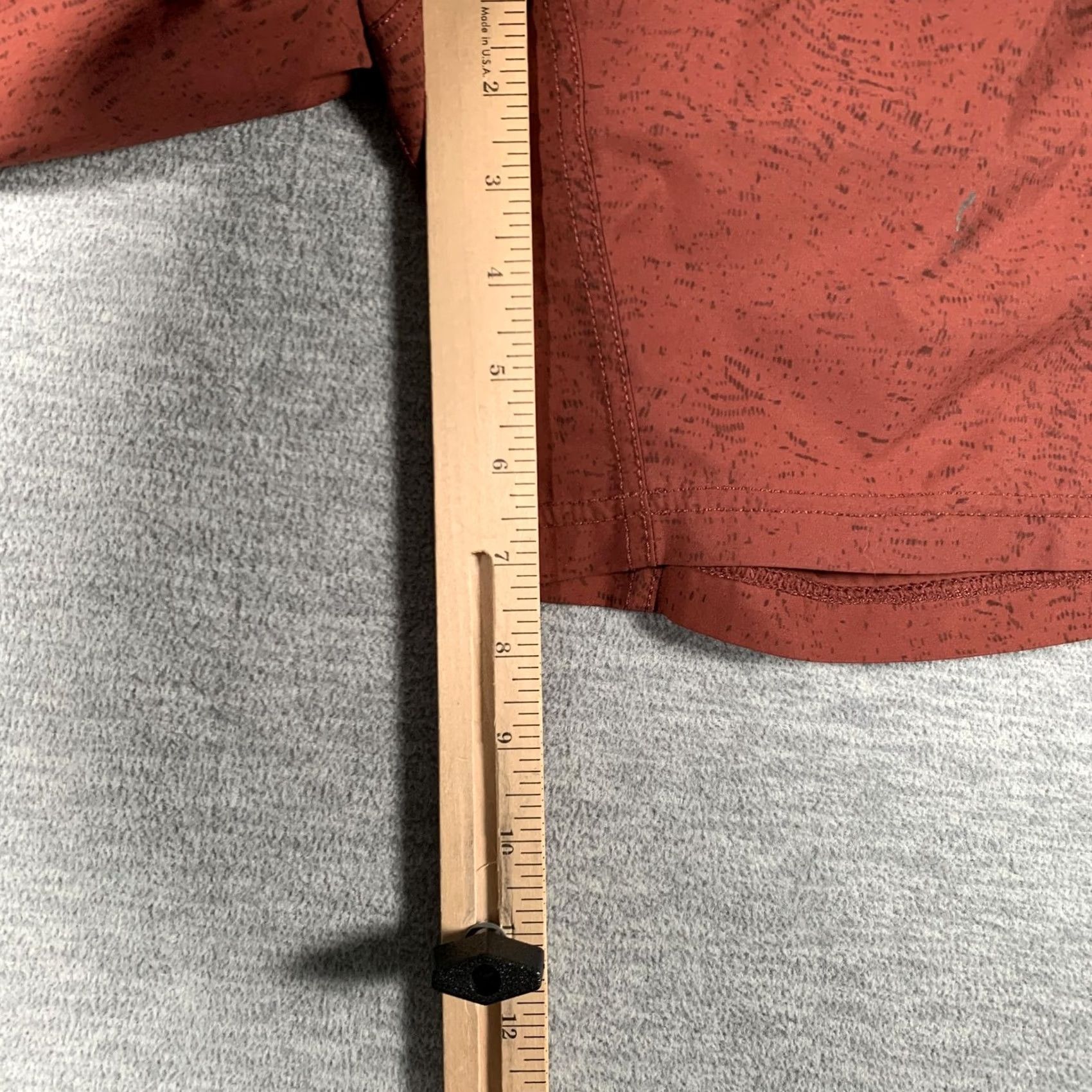 Vuori Vuori Swim Shorts Mens Medium Red Solid Elastic Waist Drawstring Trunks Pockets Size US 31 - 6 Thumbnail