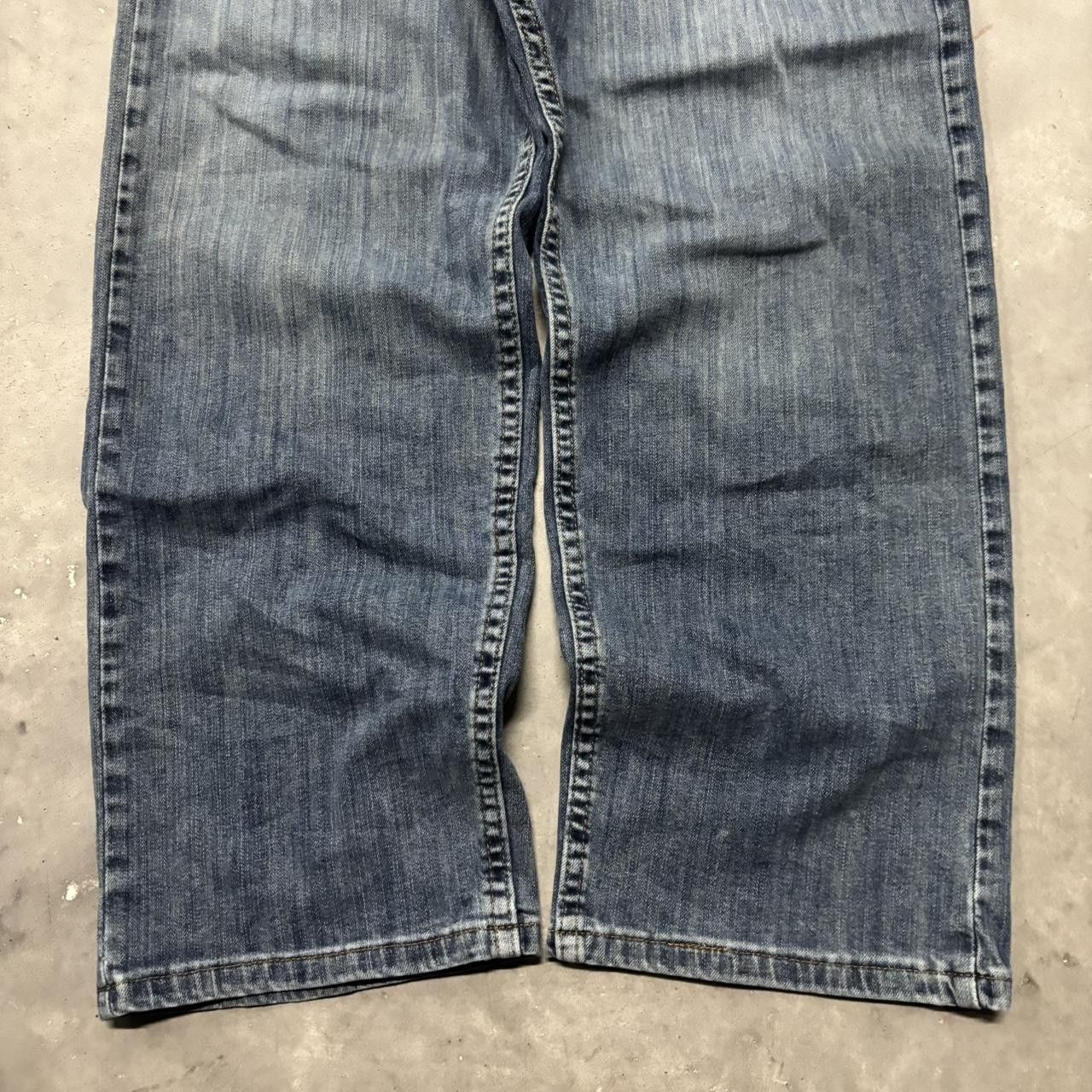 Japanese Brand × Vintage Crazy Vintage Y2K/2000s Grunge Dark Wash Denim Jeans! Size US 40 / EU 56 - 6 Thumbnail