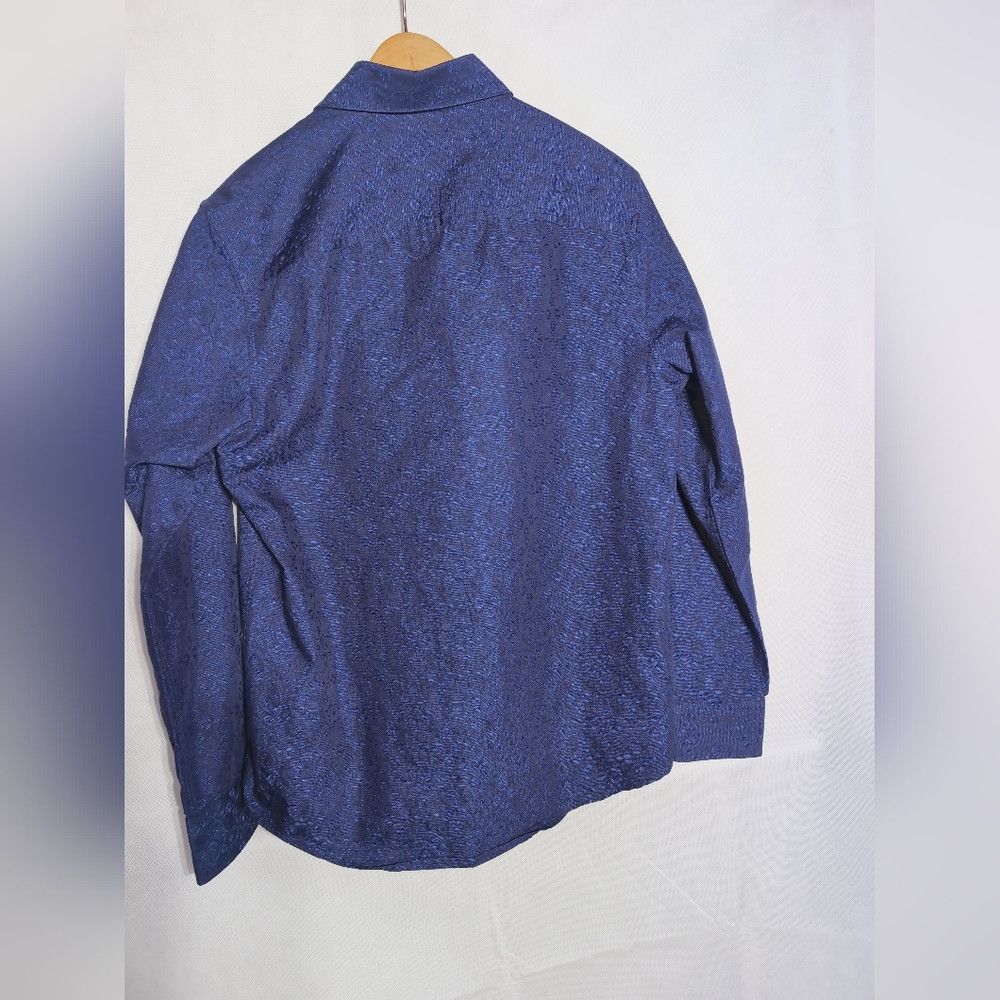 Tasso Elba Tasso Elba sz S Geometric Pattern Men's Blue Shirt Size US S / EU 44-46 / 1 - 4 Thumbnail