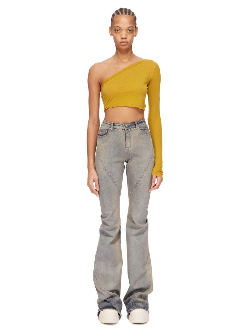 Rick Owens o1y0126 One-Shoulder Tank Top in Yellow Size S / US 4 / IT 40 - 7 Thumbnail