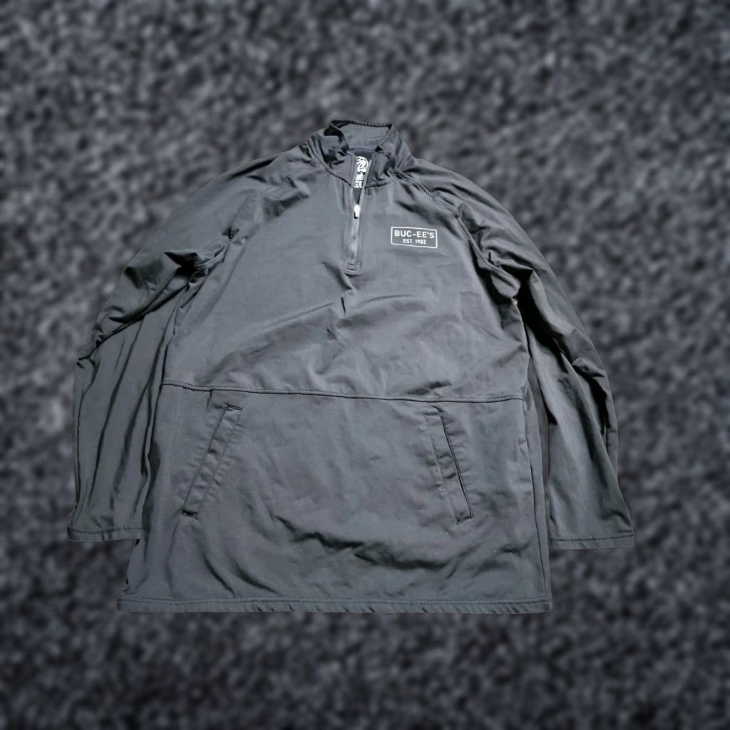 Vintage VINTAGE Bucees Jacket Men’s L 1/4 Zip Windbreaker Black Polyester Unisex Adults कर्मचारी? Size US L / EU 52-54 / 3 - 1 Thumbnail