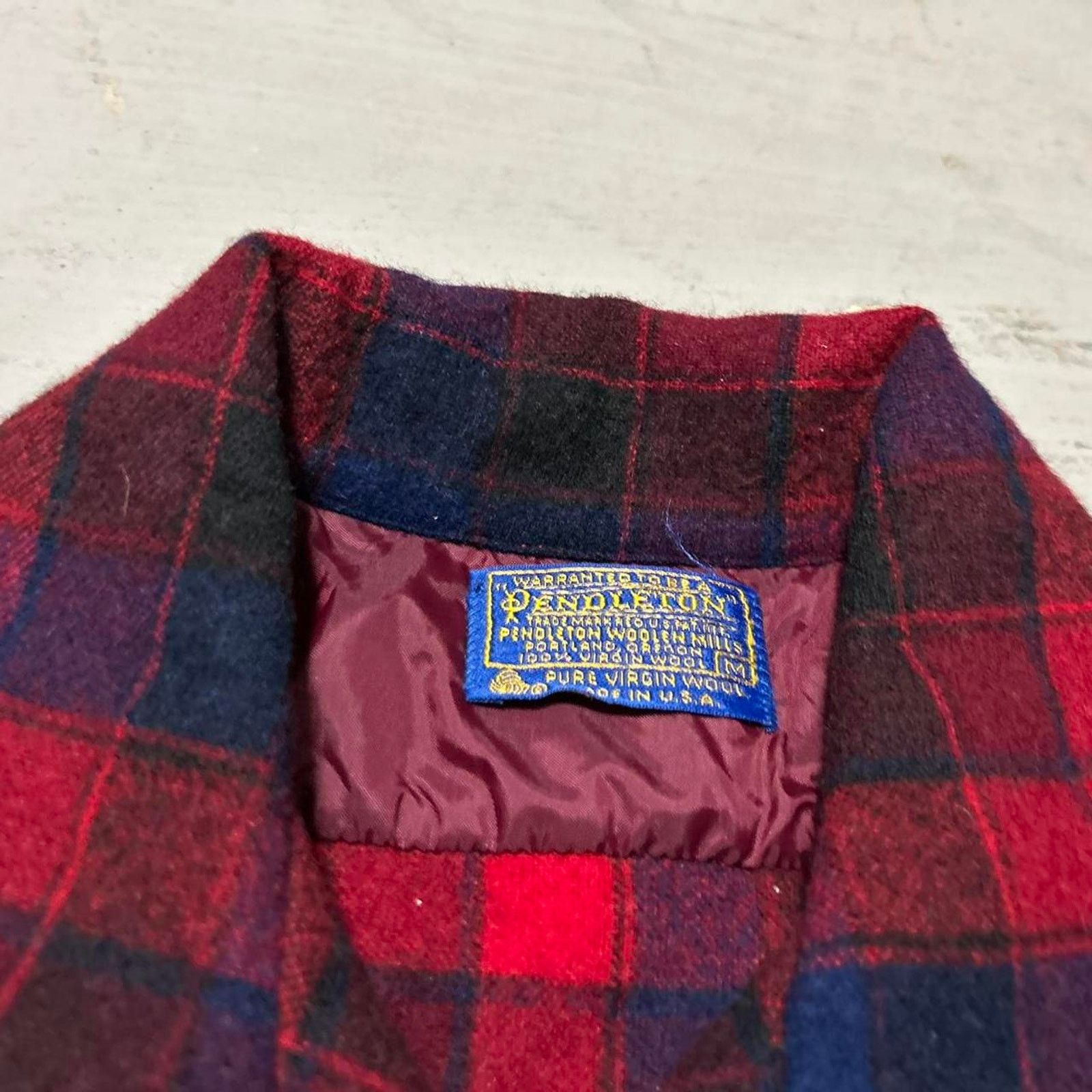 Pendleton **70s Pendleton MacPherson Red Navy Plaid Board Shirt** Size US M / EU 48-50 / 2 - 3 Thumbnail
