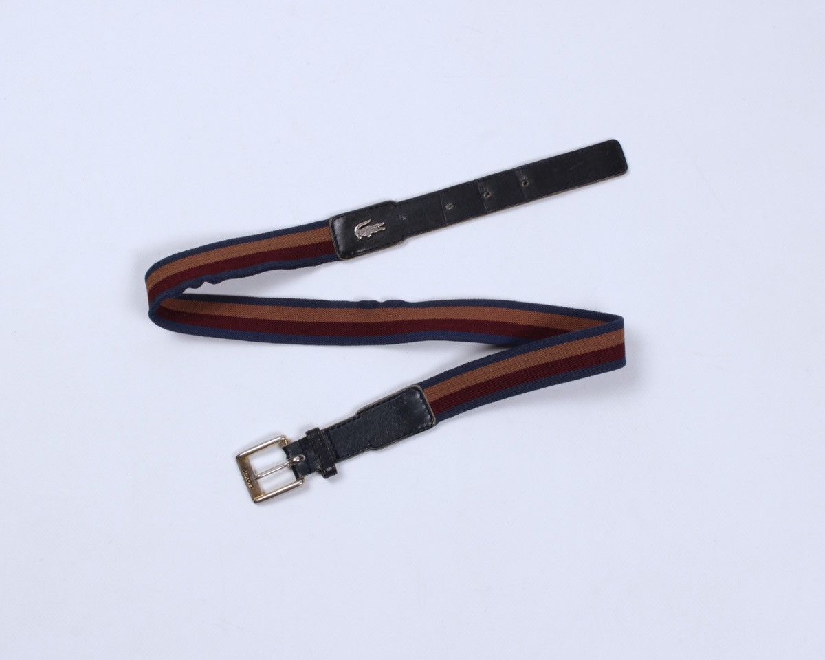 Lacoste × Vintage Lacoste Vintage Stretch Canvas Leather Mens/Unisex Belt Size ONE SIZE - 1 Thumbnail