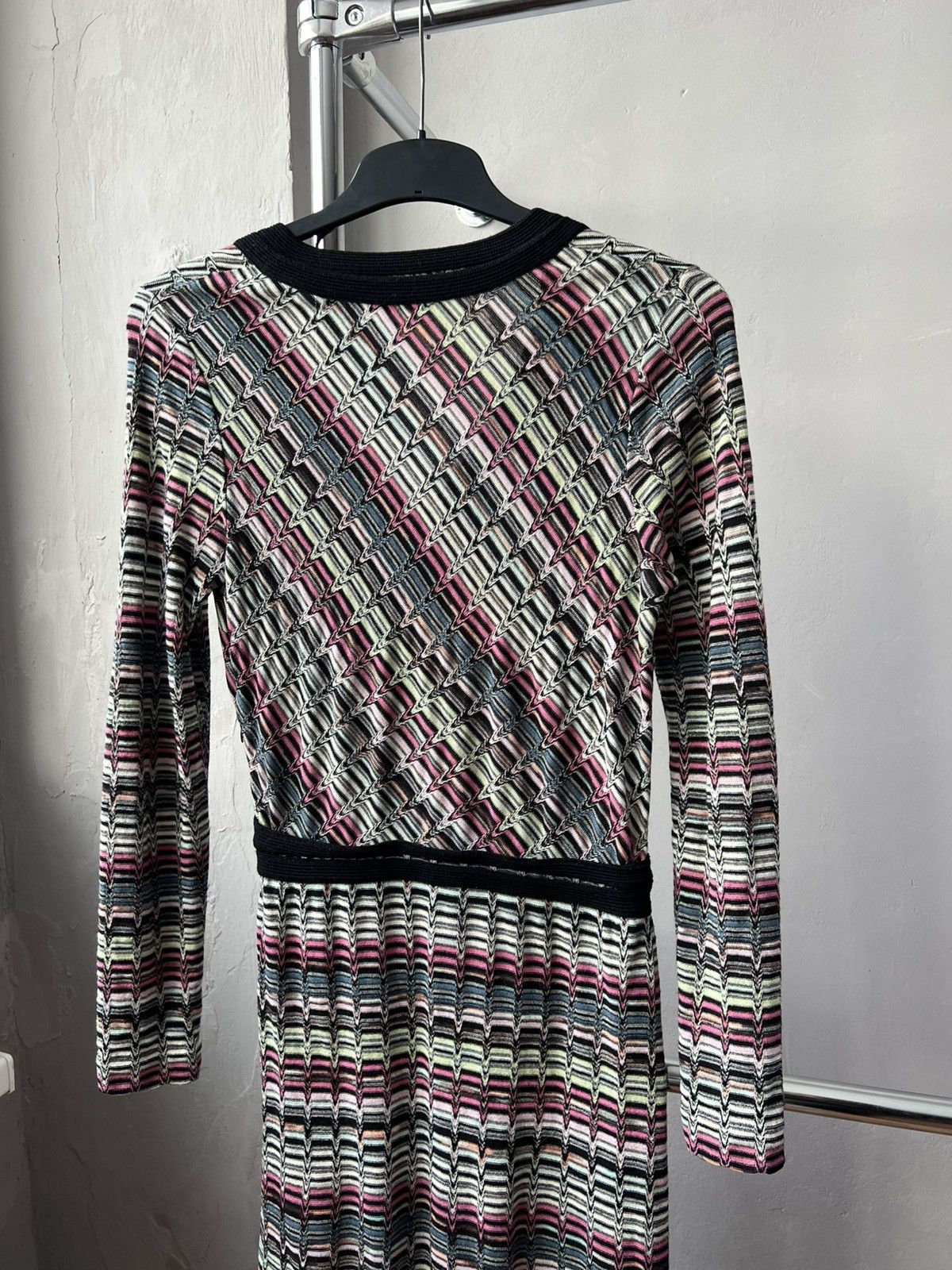 Missoni MISSONI WRAP KNIT ZIGZAG DRESS BLEND WOOL SLEEVE SIZE IT 42 Size M / US 6-8 / IT 42-44 - 17 Thumbnail